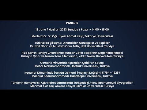 Painel 15- Congresso Iraniano 2023