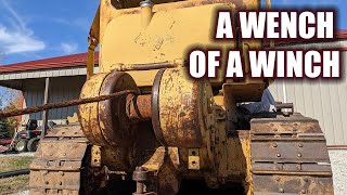 Cat D6C Dozer Repairs #3 & Cab Tour - thermostats and temp gauges, winches and cables.