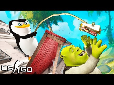 ПИНГВИН ТРОЛЛЬ ЗАМАНИЛ В ЛОВУШКУ ГЛУПОГО ШРЕКА! МАНЬЯК В CS:GO (ВЕСЕЛЫЕ ПРЯТКИ В КС ГО)