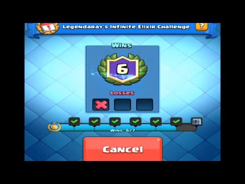 infinite elixir challenge | 7x elixir challenge | zero damage | clash royale