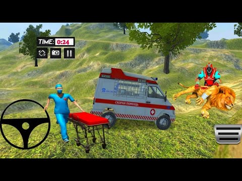 Animal Ambulance Gameplay 2021 - Android Gameplay | Forest Ambulance Rescue Animal Simulator Games