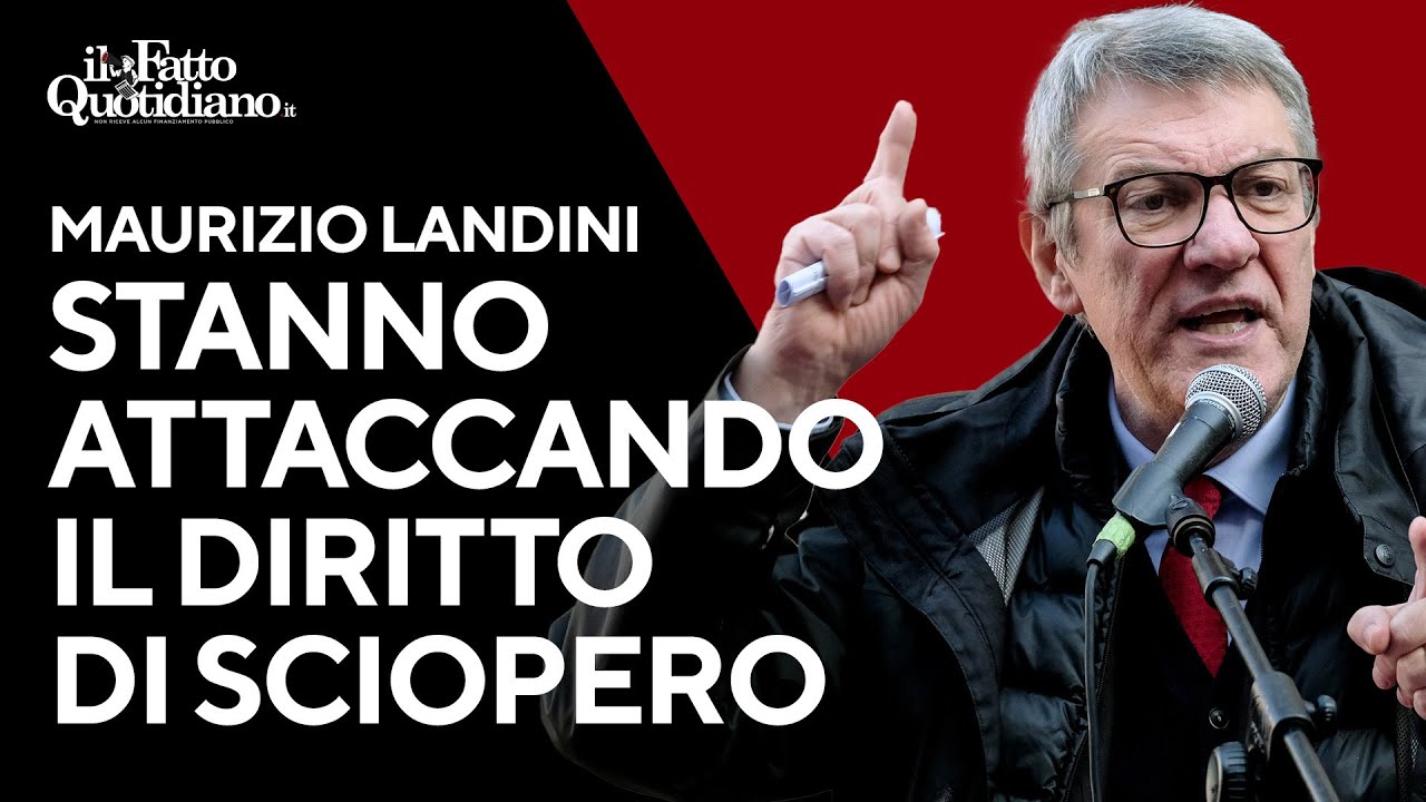 Landini: "Stanno attaccando il diritto di sciopero, attaccano la democrazia stessa"