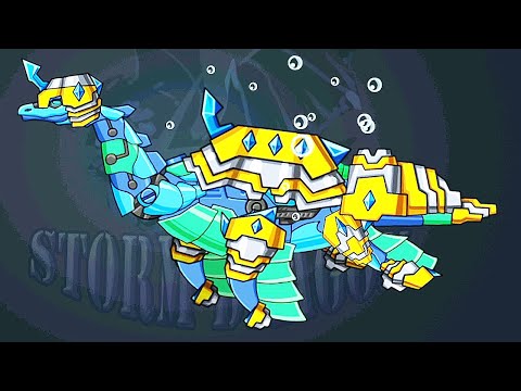 Dino Robot Battle Arena: Deep Plesio Golden Warrior | Eftsei Gaming