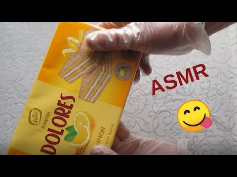 ASMR unpacking, Dolores waffles, lemon