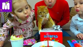 День Рождения Кошечки Мурки / 5 этажный дом и Кролик в подарок