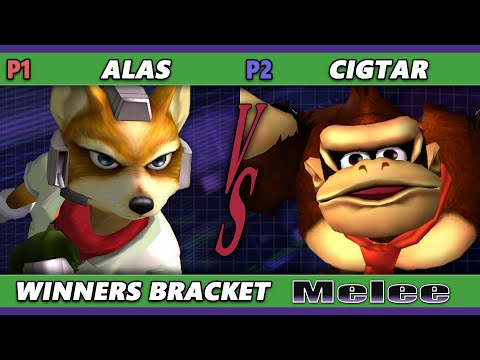 S@X 456 - Alas (Fox) Vs. Cigtar (Donkey Kong) Smash Melee - SSBM