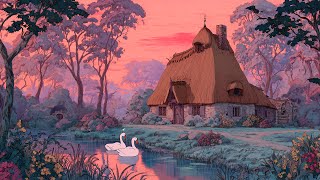 Vintage Fairytale Sunset ✨ Calm Oldies | Quiet Music Playing from Another Room