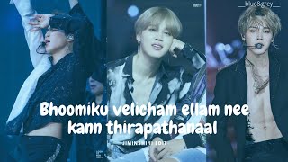 BTS jimin tamil edit bhoomiku velicham ellam song 