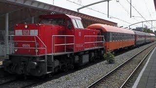 preview picture of video '6505, MaK BR 264 met Herik trein stopt even op station Zwijndrecht, 23-5-2014'