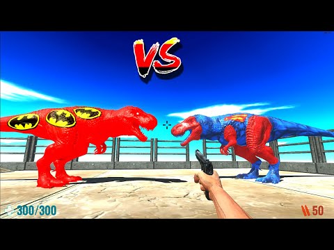Batman Vs Superman TREX & Fps Avatar Death Run ♦ Animal Revolt Battle Simulator ♦