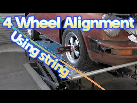 Porsche 4-Wheel Alignment using string. Porsche 911 Suspension.