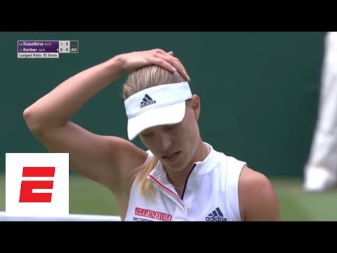 Wimbledon 2018 Highlights: Epic 25-shot rally between Kerber and Kasatkina | ESPN