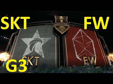 SKT vs FW Game 3 Highlights MSI 2017 Semifinal #1 Knockout Stage