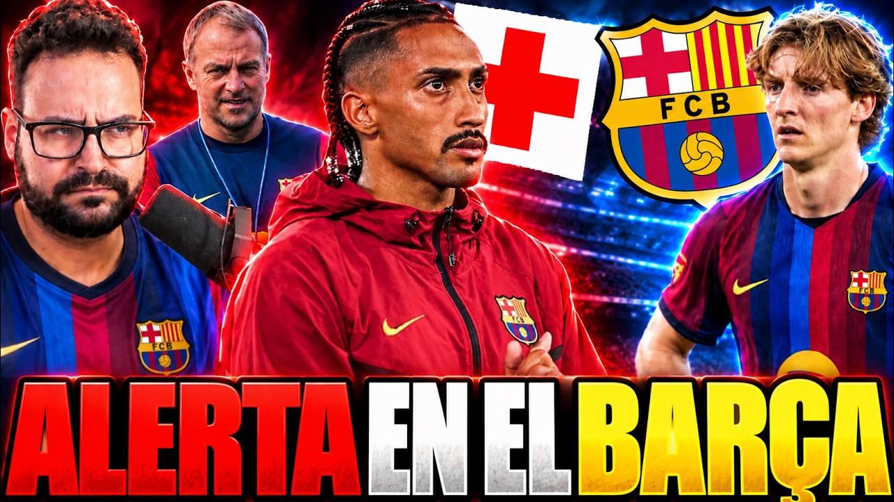 🚨¡ALERTA BARÇA! RAPHINHA NO ENTRENA antes del PARTIDO y FLICK BUSCA ALTERNATIVAS ¿GORDON el ELEGIDO?