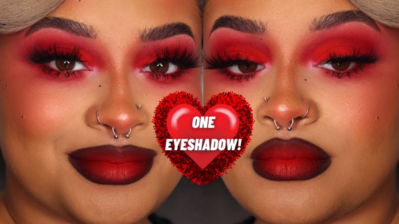 THE EASIEST RED EYESHADOW TUTORIAL | ONE EYESHADOW EYESHADOW LOOK