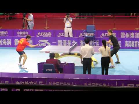 Superligue chinoise 2014: Julien Meurant (BEL) - Liang Jingkung (CHN). Merci pour ce moment