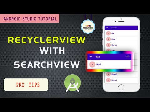 Recyclerview with searchview in android studio | java coding | adapter + model