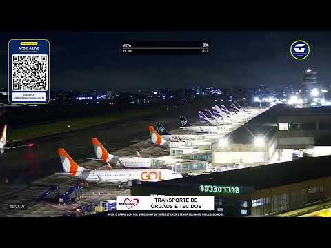 AEROPORTO DE CONGONHAS AO VIVO – Câmera #2 – 01/09/26 CGH/SBSP | 12h–00h