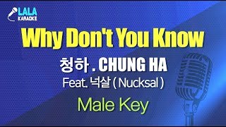 청하 (CHUNG HA) - Why Don't You Know (Feat. 넉살 Nucksal) (남자키,Male) / LaLa Karaoke 노래방