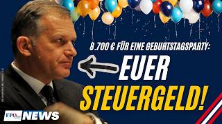 💥Das bezahlt IHR!!💥 Steuergeld-Skandal: 8.700 € für die Party eines verurteilten Ex-ÖVP-Politikers