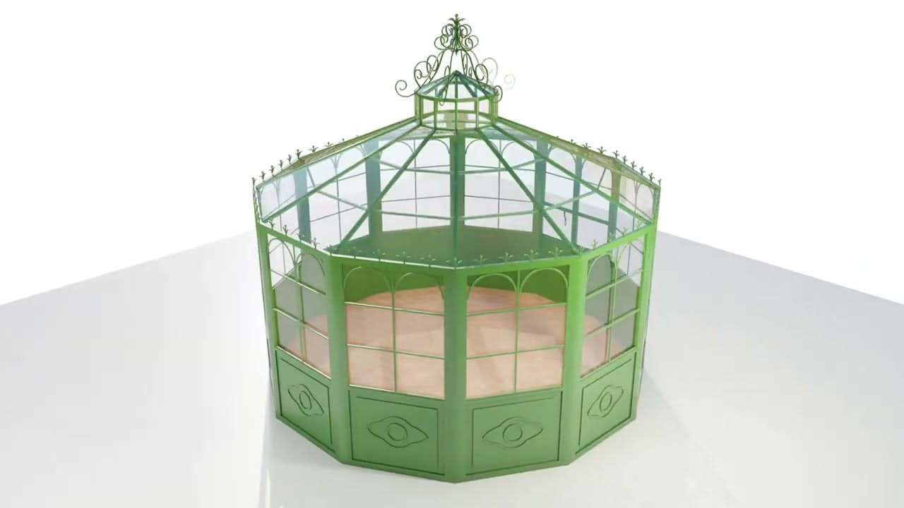 Italienisches Gew&auml;chshaus aus Schmiedeeisen 2 3D Modell