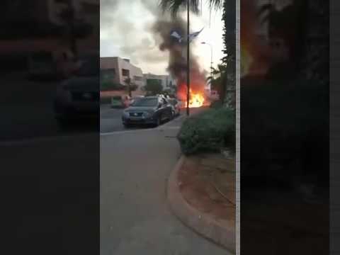 RAW HAMAS Rocket fired from Gaza Direct Hit in Ashdod Israel ISLAMIC Ramadan Jihad May 2019 Video
