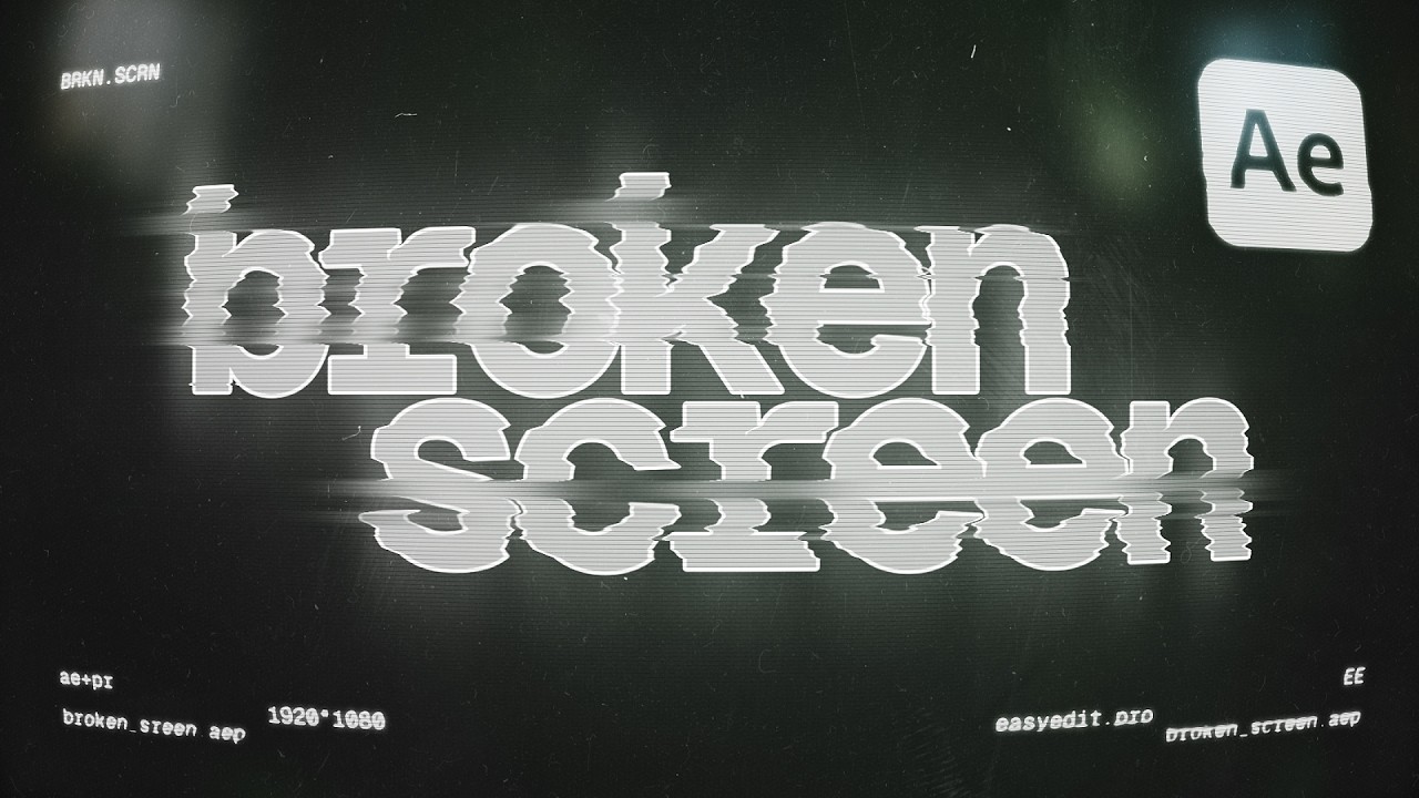 Broken Screen Typography | After Effects Tutorial