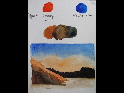 Watercolor Tutorial - Mixing colors to obtain nuetrals