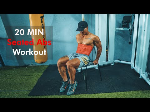 Reduce belly fat, create 6-pack abs at home, 20 MINSeated Abs Workout