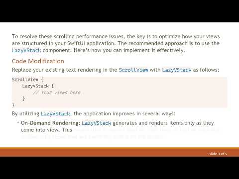 SwiftUI Performance Tips: Optimizing Your Text View for Smooth Scrolling