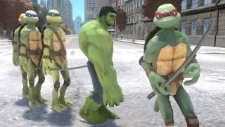 preview picture of video 'Avengers HULK vs Teenage Mutant Ninja Turtles - EPIC BATTLE'