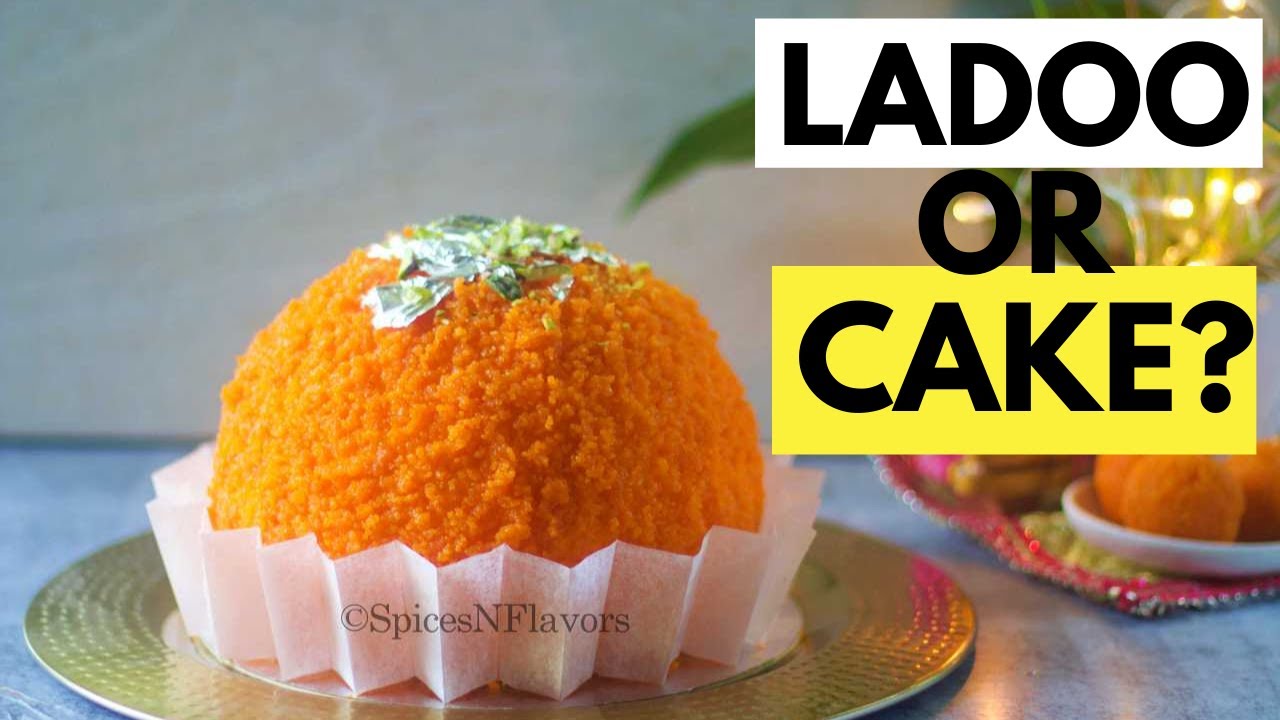Eggless Motichoor Ladoo Rabdi Cake - Indian Fusion Dessert
