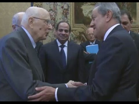 Roma - Napolitano con il presidente della Repubblica Araba d'Egitto (24.11.14)