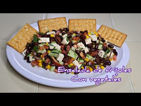 Deliciosa Ensalada de frijoles rojos Con VEGETALES #fácil