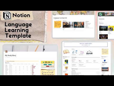 Language Learning Hub | Prototion | Buy Notion Template