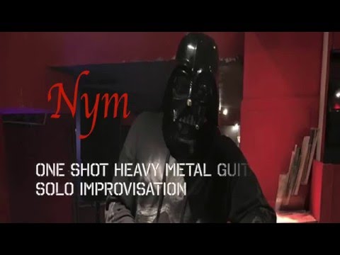 One shot heavy metal guitar solo improvisation