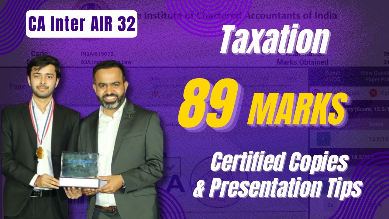 TAX Certified Copies of AIR 32 | 89 Marks | How to Present Answers? #cainter #caintertax #caintergst