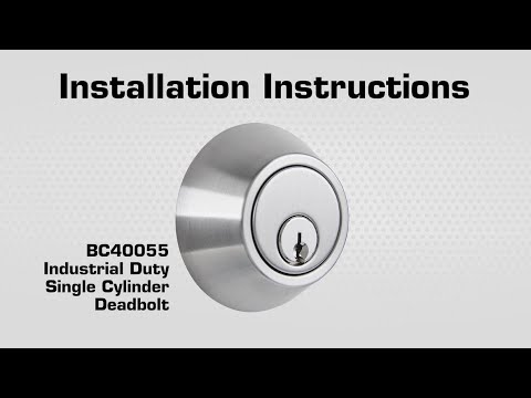 Brinks Commercial ANSI Grade 1 Single Cylinder Deadbolt Installation Video (BC40055 and BC40130)