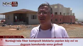 Nurdağı'nda fiber kompozit bloklarla yapılan köy evi ve deprem konutun