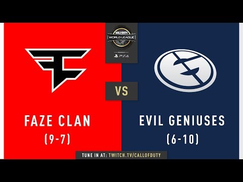 Faze Clan vs Evil Geniuses | CWL Pro League 2019 | Division A | Week 8 | Day 3
