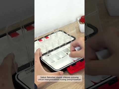Gambar Maxbuilt Kotak Perkakas Plastik Serbaguna 20x11x5 cm - Hitam