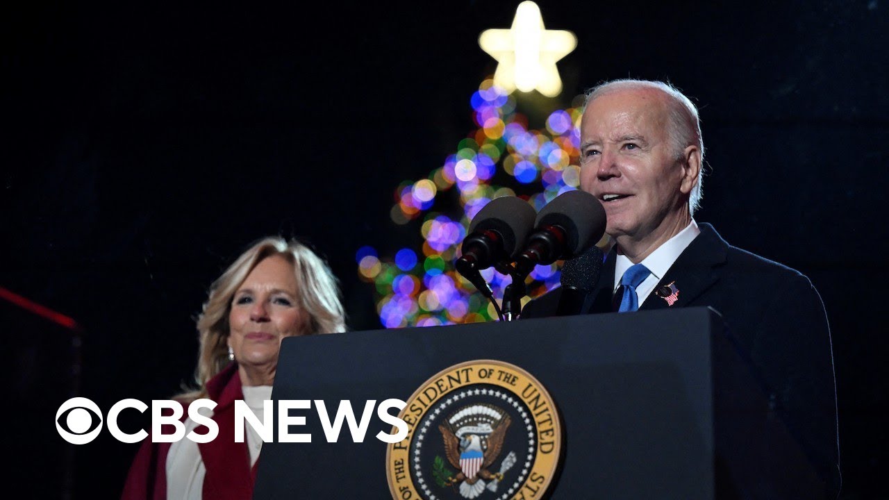 Watch Live: Biden's final White House Christmas tree lighting as president | CBS News
