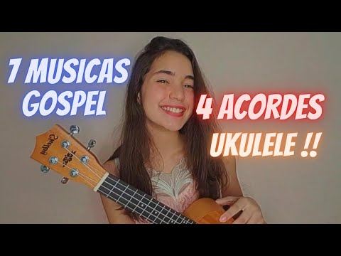 7 MÚSICAS GOSPEL COM 4 ACORDES NO UKULELE | Carol Almeida (tutorial+cover)