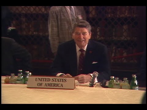 President Reagan at the Venice Economic Summit on June 9-10, 1987