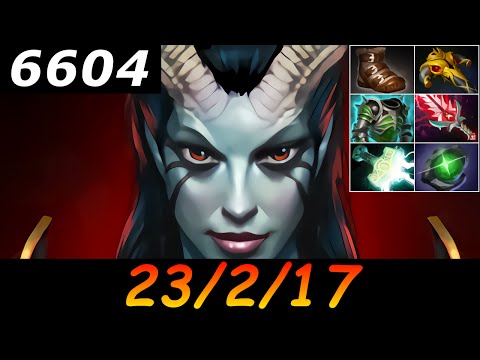 Dota 2 Queen of Pain 6604 MMR 23/2/17 (Kills/Deaths/Assists) Ranked Full Gameplay
