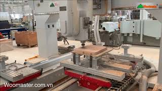 MÁY CNC 3D WOODMASTER | CNC ROUTER 2 BÀN CHUYỂN ĐỘNG 5 HƯỚNG TRỤC