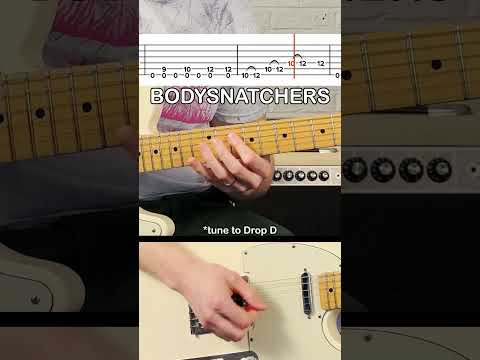 Bodysnatchers by Radiohead with TABS #guitarlesson #tabs #radiohead #jonnygreenwood #guitarriff