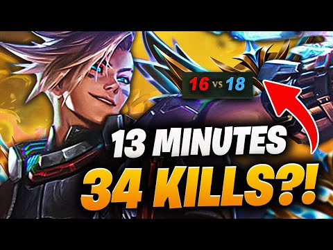 34 KILLS IN 13 MINUTES?!? CRAZY CHALLENGER FIST FIGHT - Carry with Ezreal patch 13.16