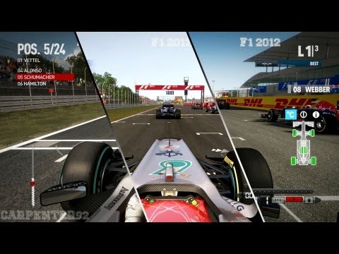 F1™ 2010 vs 2011 vs 2012 Suzuka comparison video HD