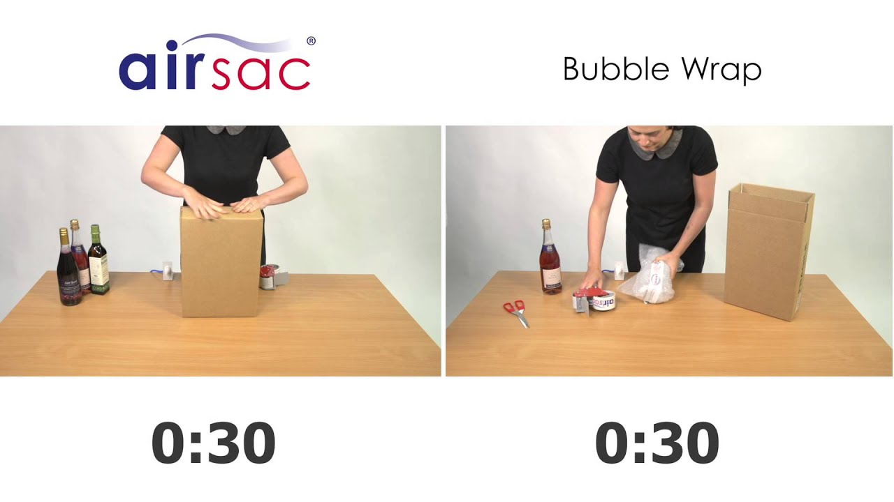 Airsac vs. Bubble Wrap - A Pack Speed Comparison | Network Packaging